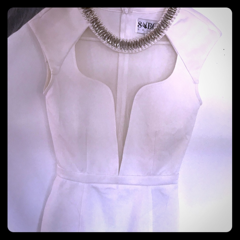 Sabo Skirt White Beaded Dress- Size M